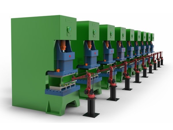 四軸衝壓機器人連線應用